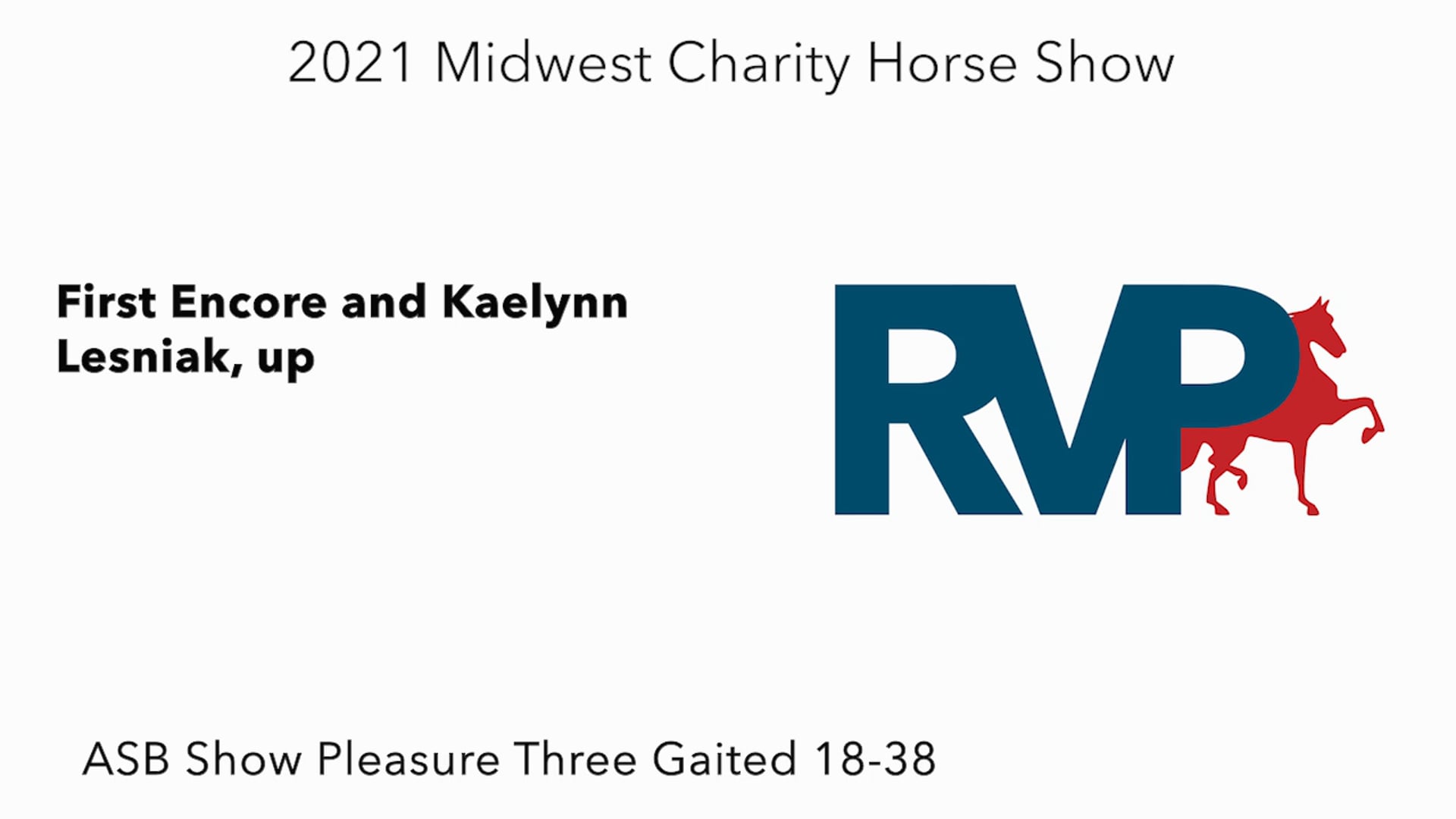 MW21 - Class 43 - First Encore and Kaelynn Lesniak, up