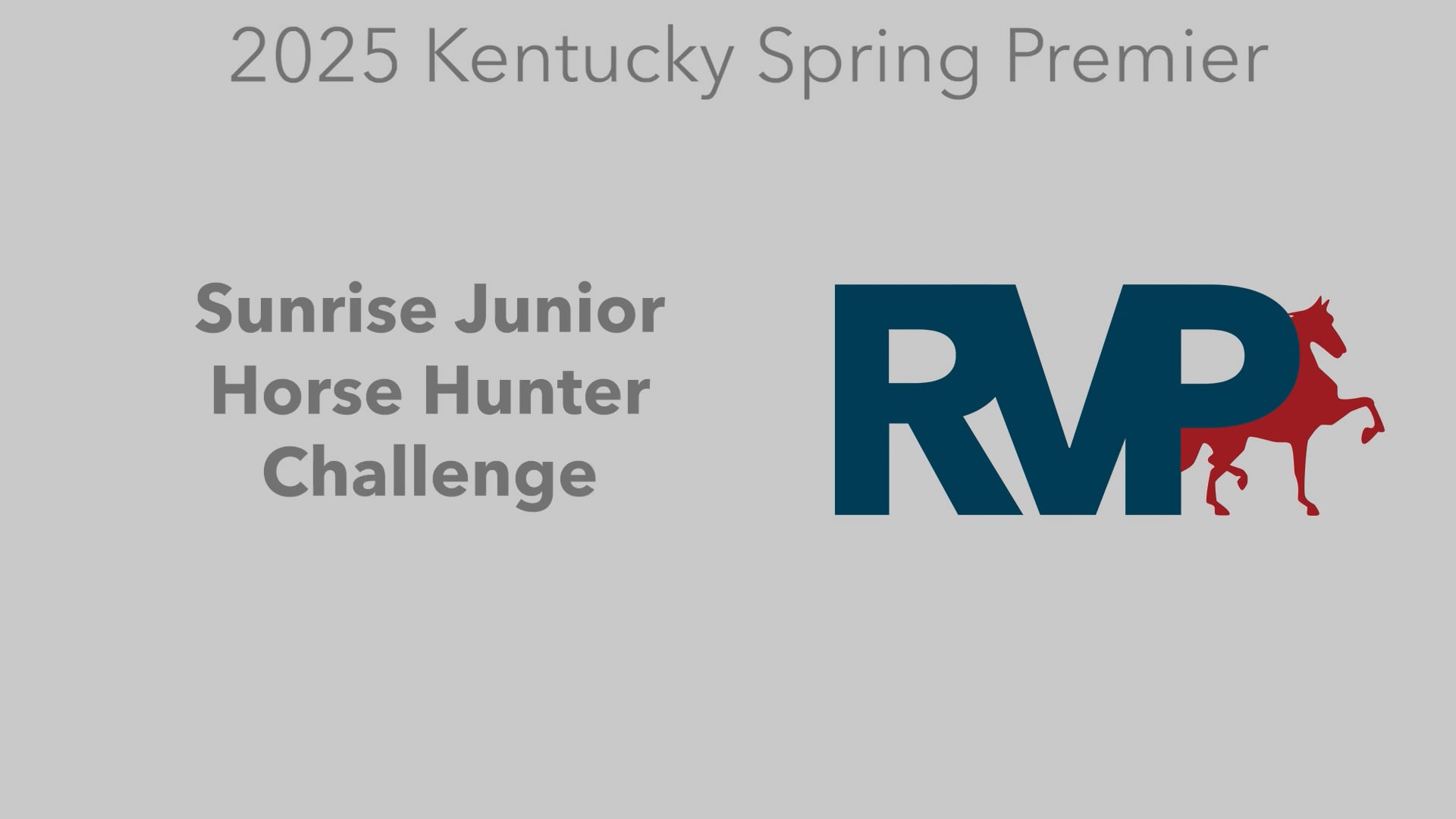 KYSP25 - Class 63 - Sunrise Junior Horse Hunter Challenge