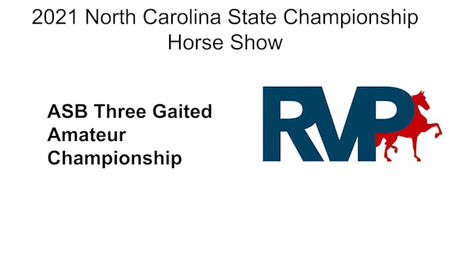 NCSC21 - Class 101 - ASB Three Gaited...