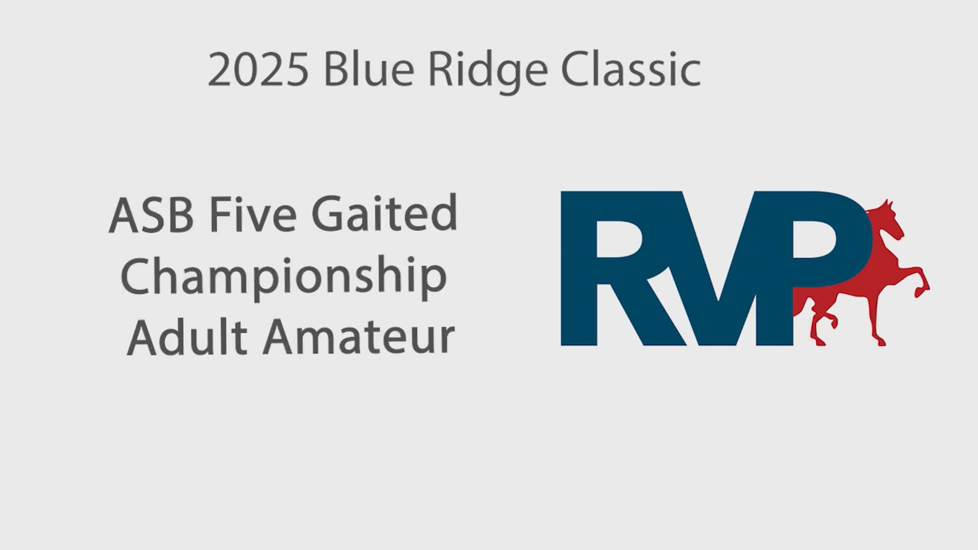 BRC25 - Class 228 - ASB Five Gaited Championship Adult Amateur