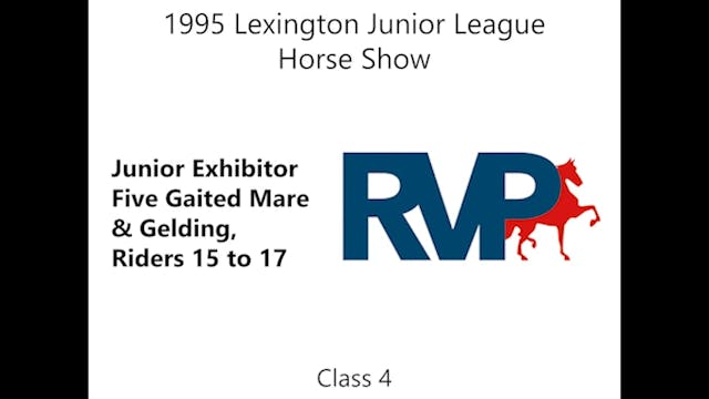 LJL 1995 - Class 4 - Junior Exhibitor...