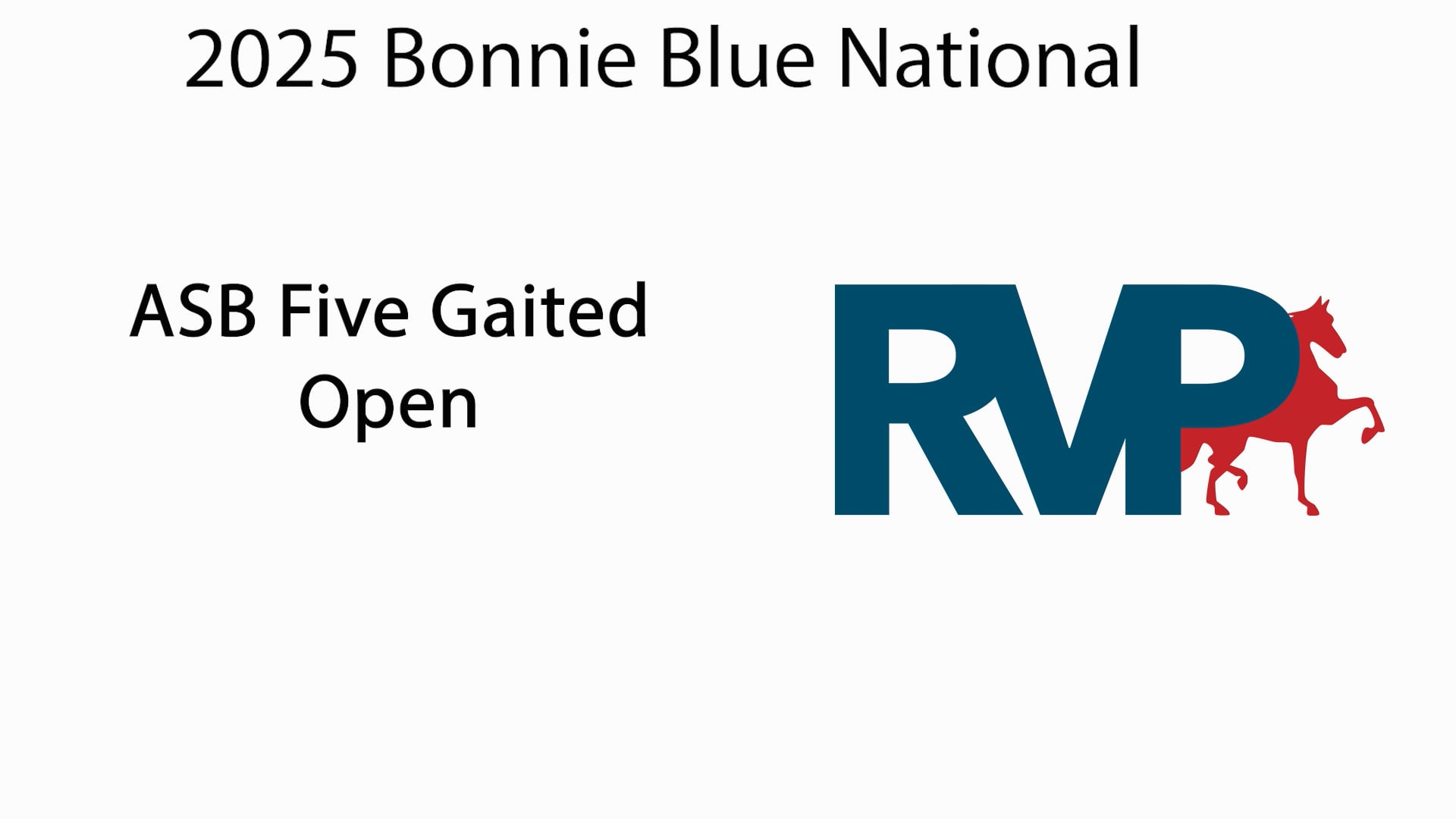 BB25 - Class 20 - ASB Five Gaited Open