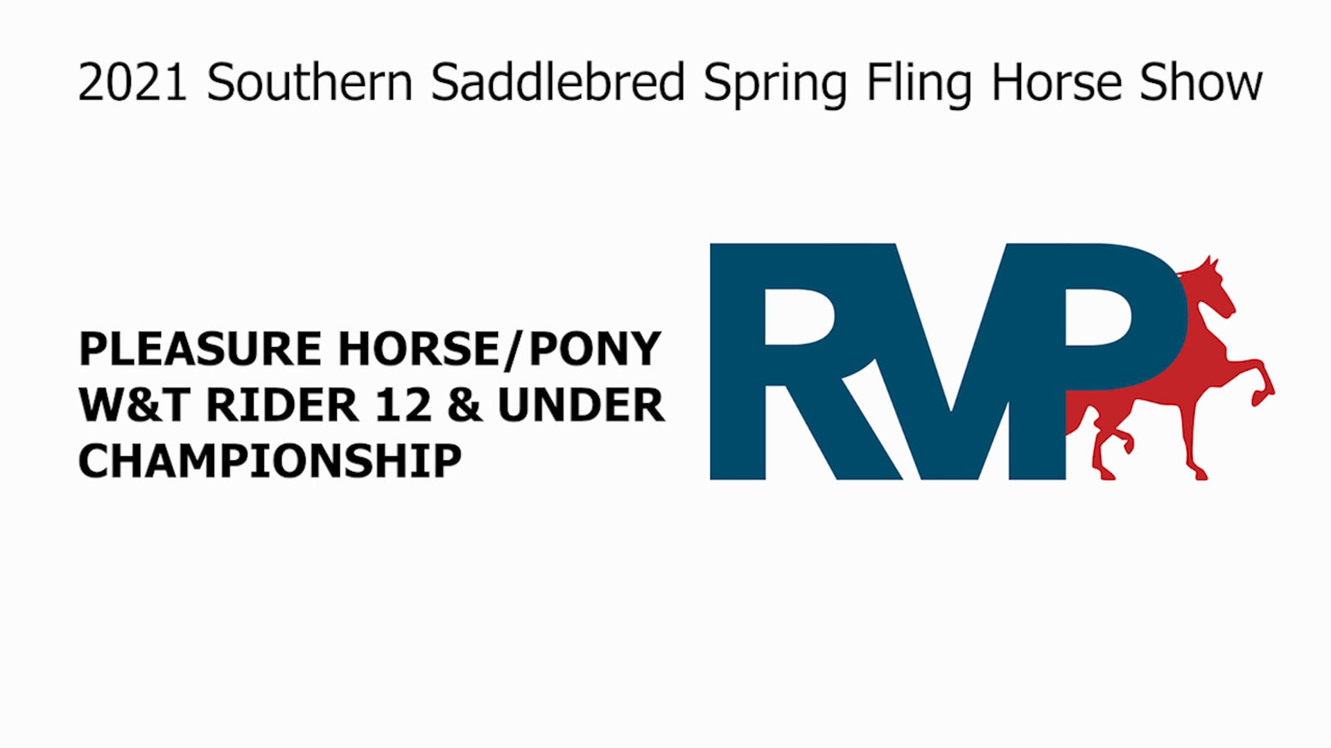 SSSF21 - Class 85 - Pleasure Horse Pony WT Rider 12 and Under Championship
