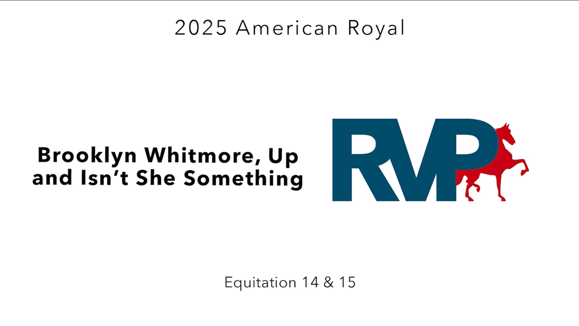 KC25 - Class 139 - Brooklyn Whitmore, Up and Isn't She Something