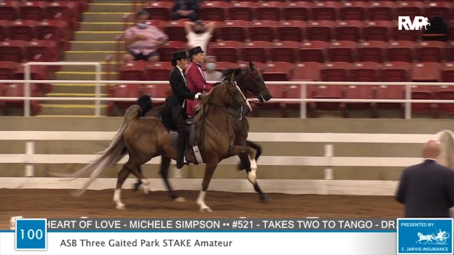 2020 ASF - Class 100 ASB Three Gaited...