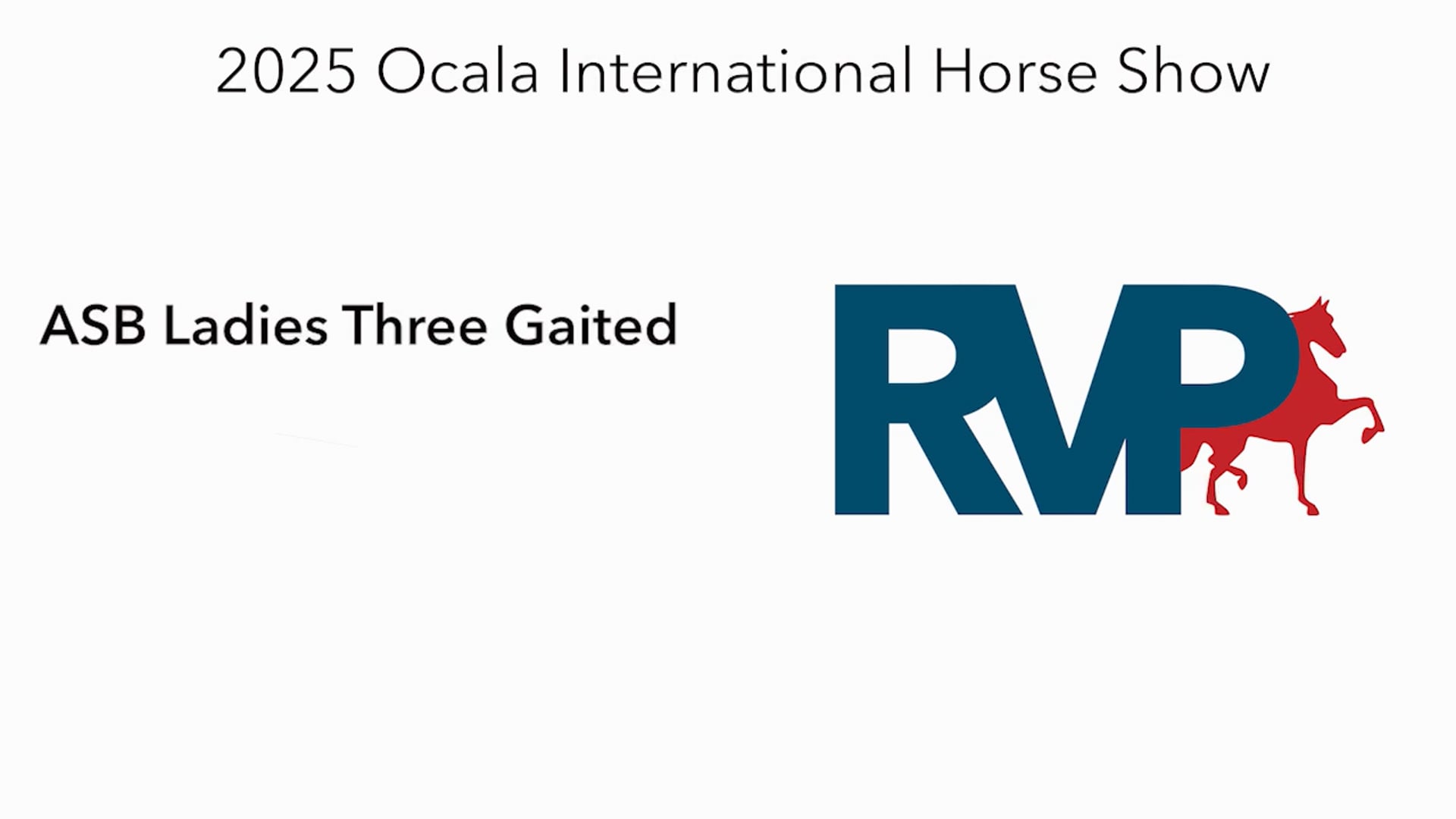 OI25 - Class 17 - ASB Ladies Three Gaited