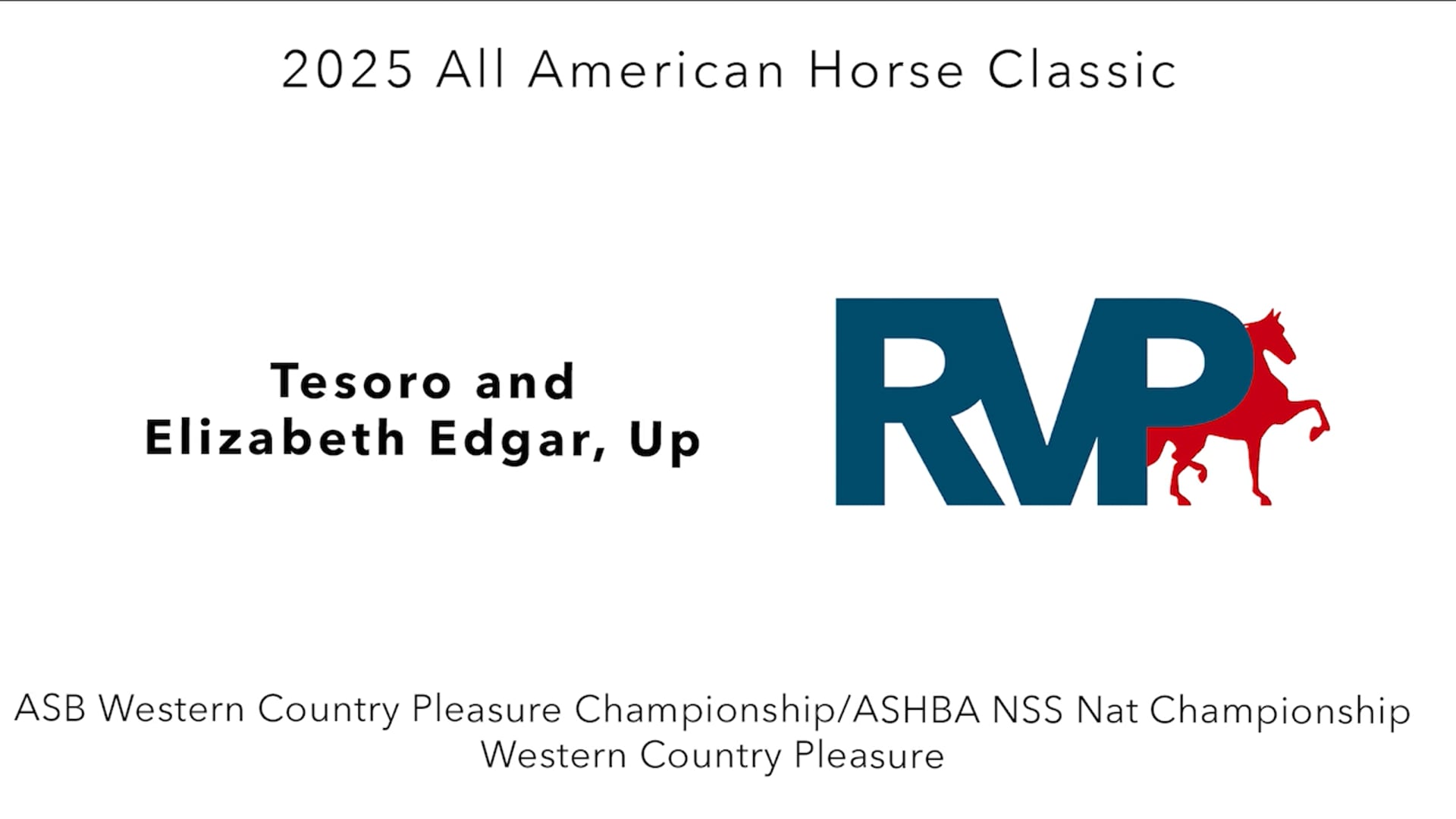AAC25 - Class 153 - Tesoro and Elizabeth Edgar, Up