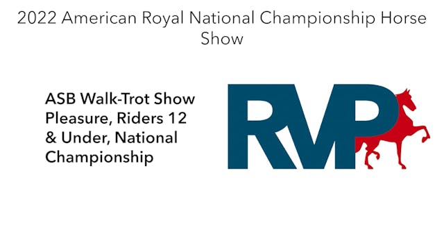 AR22 - Class 105 - ASB Walk-Trot Show...