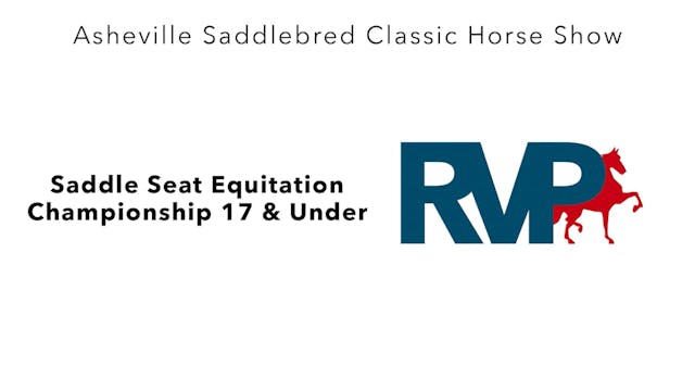 ASC24 - Class 130 - Saddle Seat Equit...