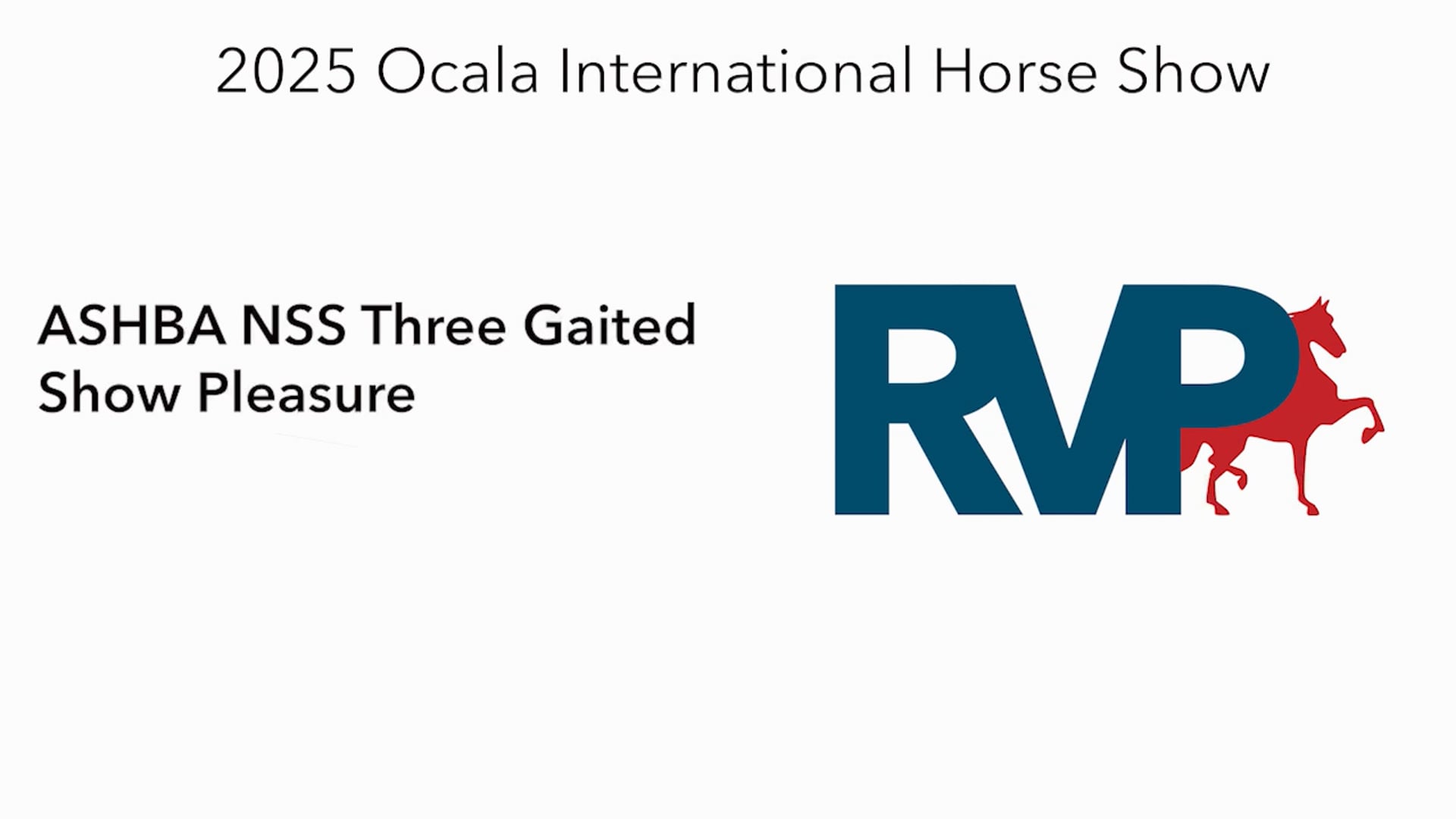 OI25 - Class 37 -  ASHBA NSS Three Gaited Show Pleasure