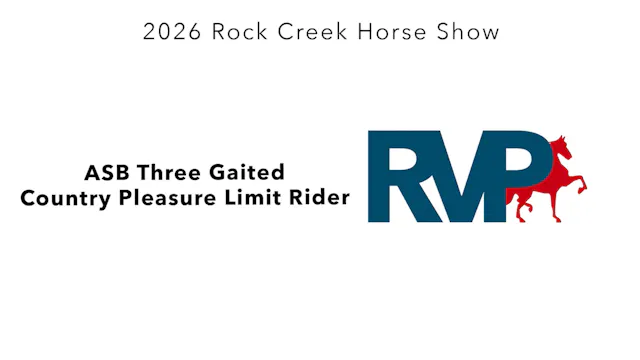 RC26 - Class 27 - ASB Three Gaited Co...