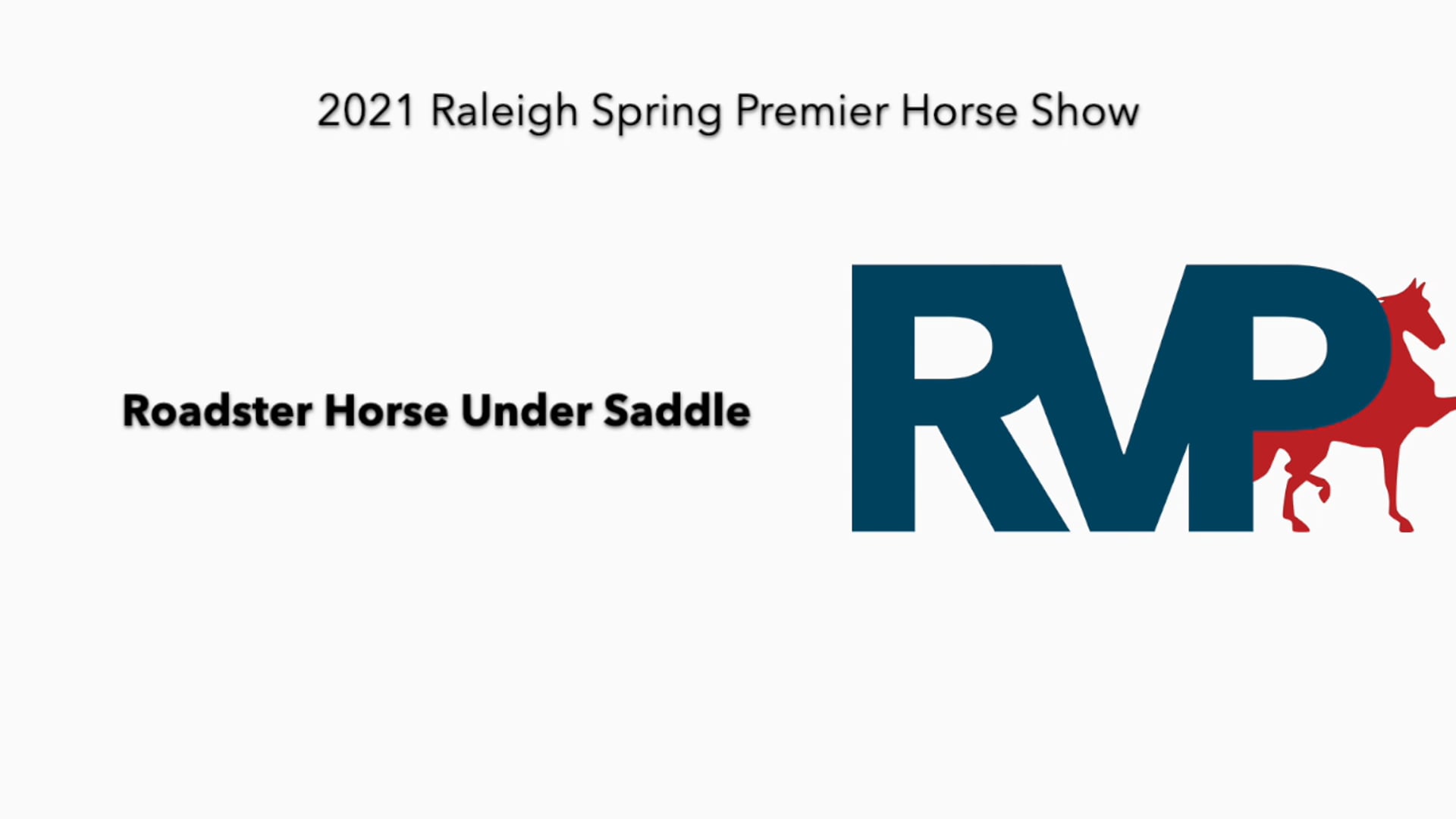 RSP21 - Class 15 - Roadster Horse Under Saddle