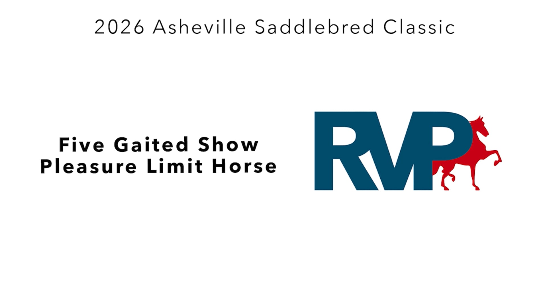 ASC26 - Class 13 - Five Gaited Show Pleasure Limit Horse