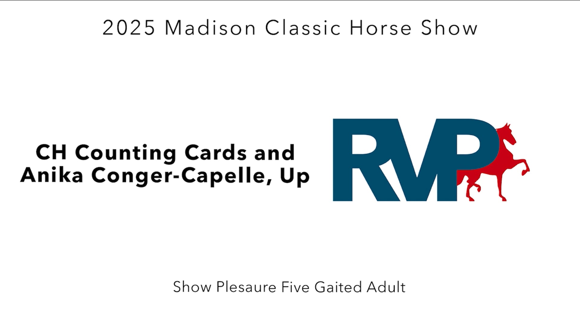 MC25 - Class 79 - CH Counting Cards and Anika Conger-Capelle, Up