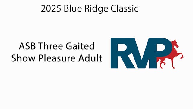 BRC25 - Class 25 - ASB Three Gaited S...