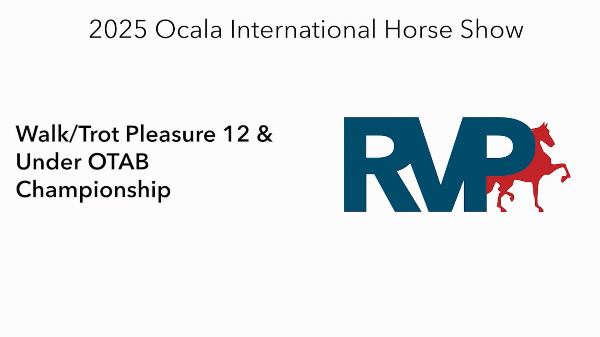 OI25 - Class 121 - Walk:Trot Pleasure 12 & Under OTAB Championship