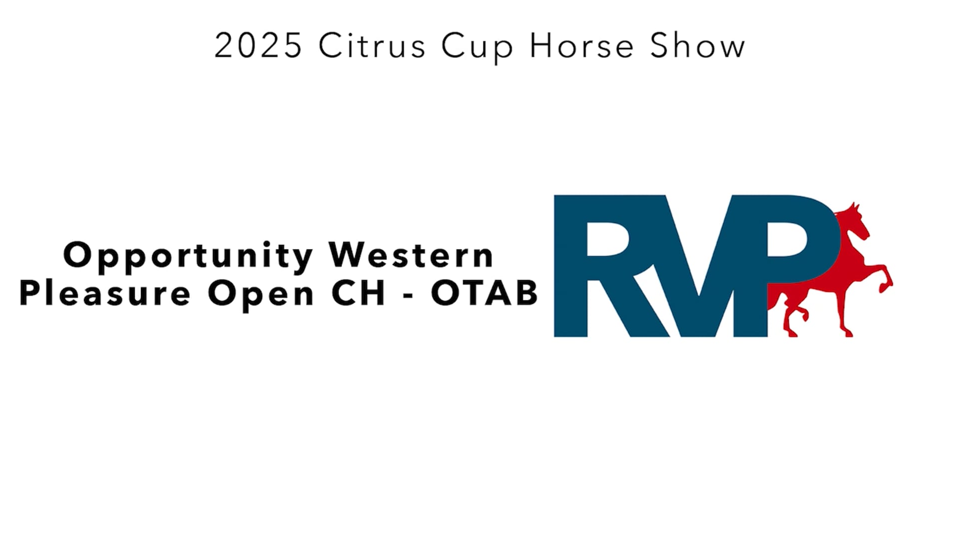 CC25 - Class 124 - Opportunity Western Pleasure Open CH - OTAB