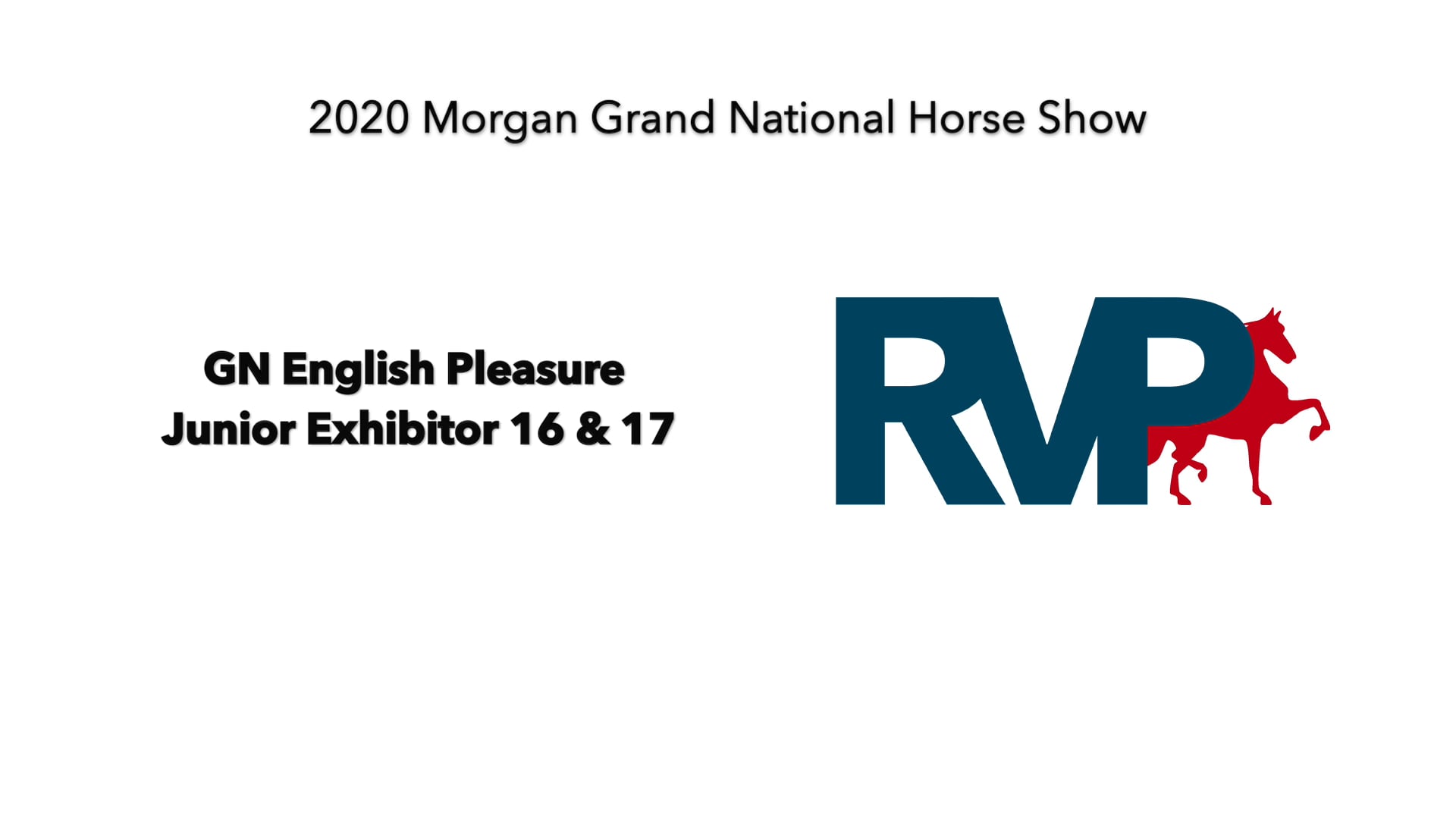 2020 MGN - Class 64 GN English Pleasure Junior Exhibitor 16 & 17
