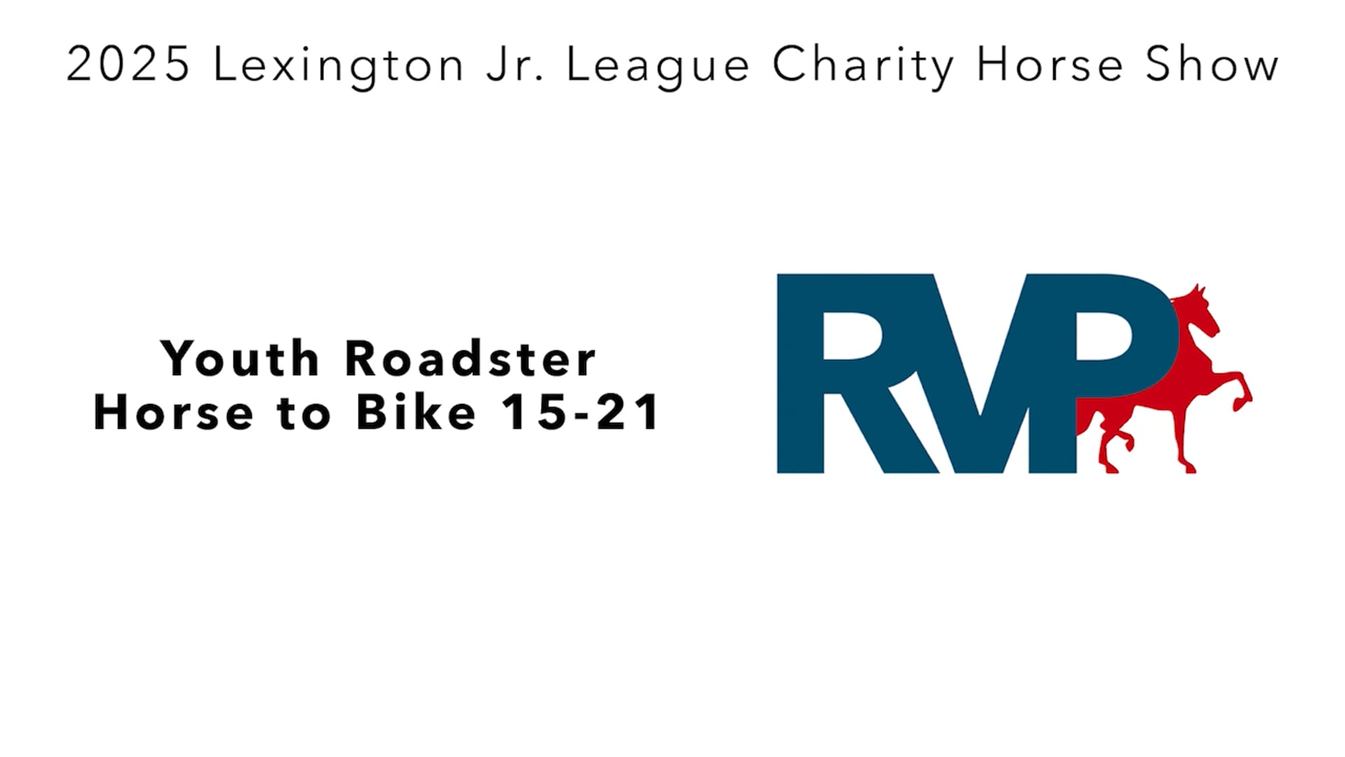 LJL25 - Class 9 - Youth Roadster Horse to Bike 15-21