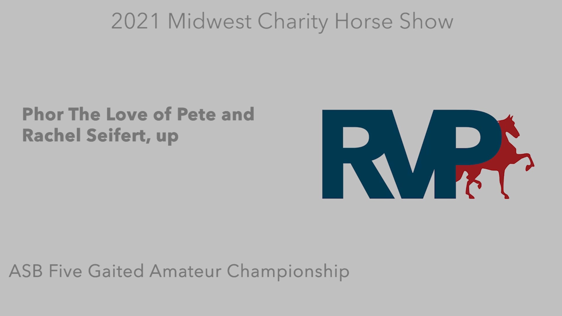MW21 - Class 167 - Phor The Love of Pete and Rachel Seifert, up