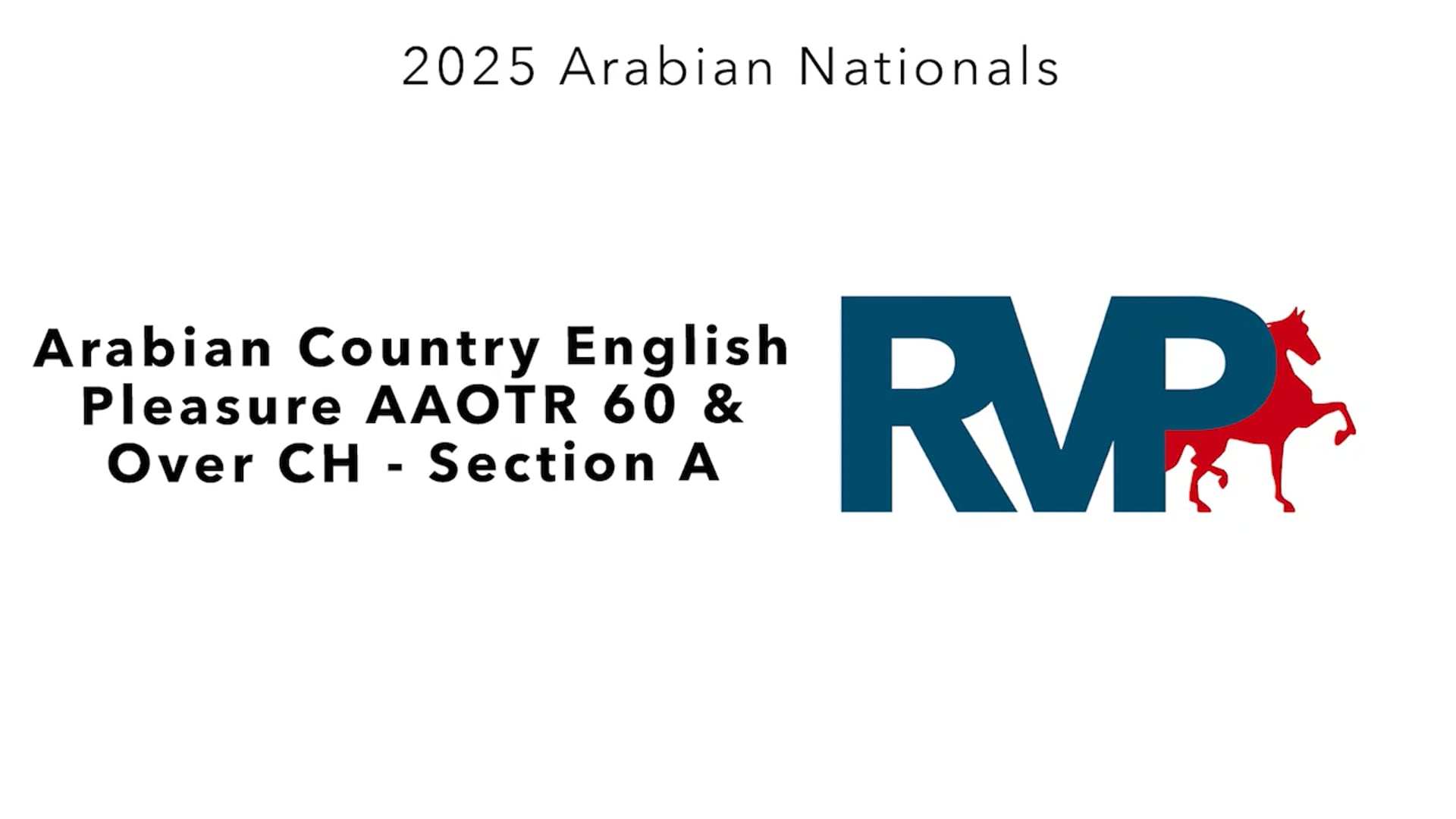 AN25 - Class 2628a - Arabian Country English Pleasure AAOTR 60 & Over CH - Section A