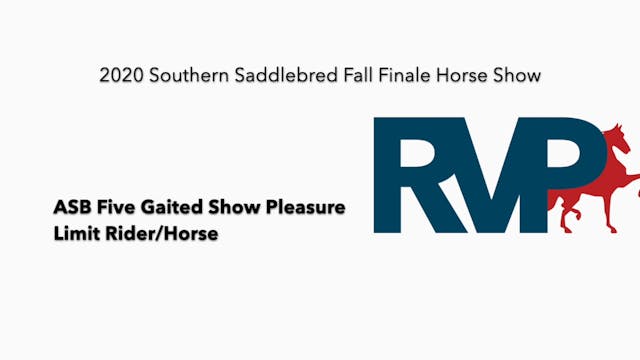 2020 SSFF - Class 49 ASB Five Gaited ...