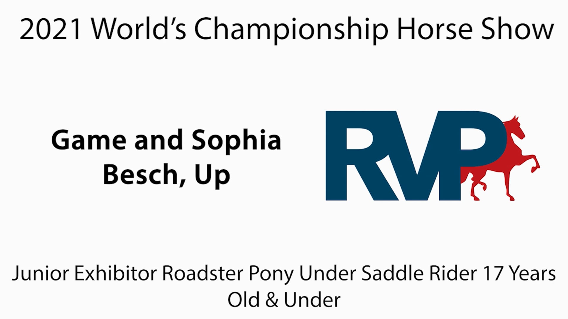 WCHS21 - Class 140 - Game and Sophia Besch, Up