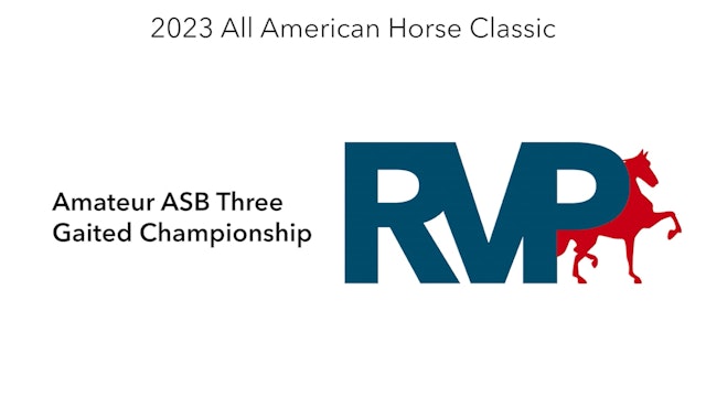 ASHAV23 - Class 109 - Amateur ASB Three Gaited Championship