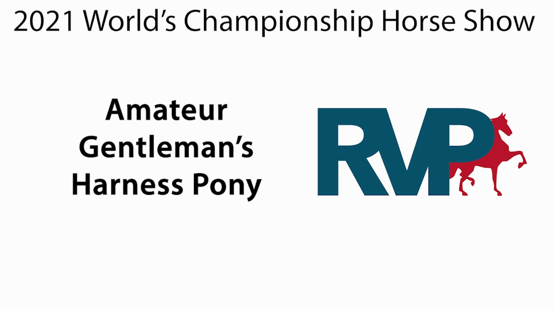 WCHS21 - Class 14 - Amateur Gentleman's Harness Pony