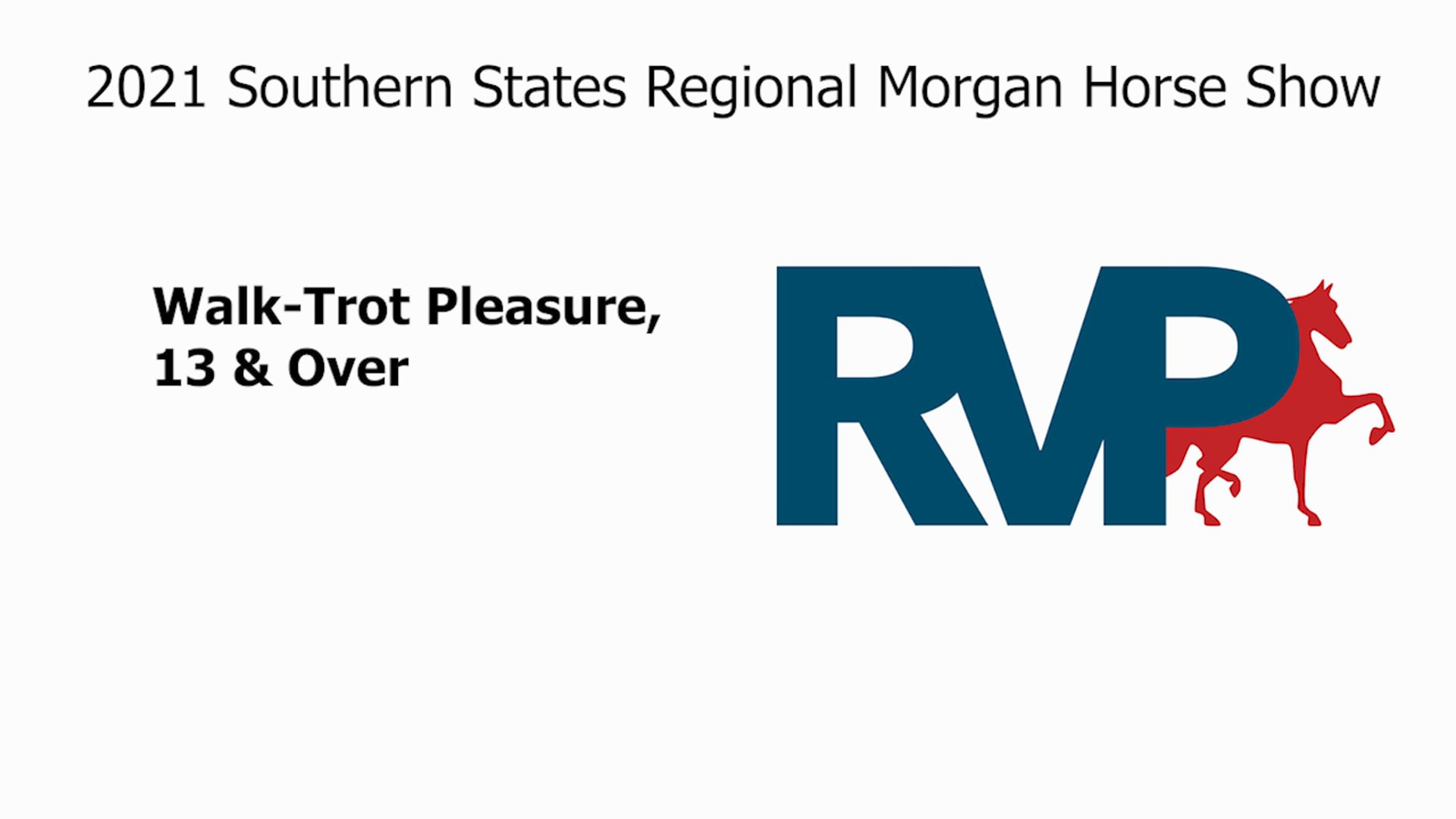SS21 - Class 83.1 - Walk-Trot Pleasure, 13 & Over