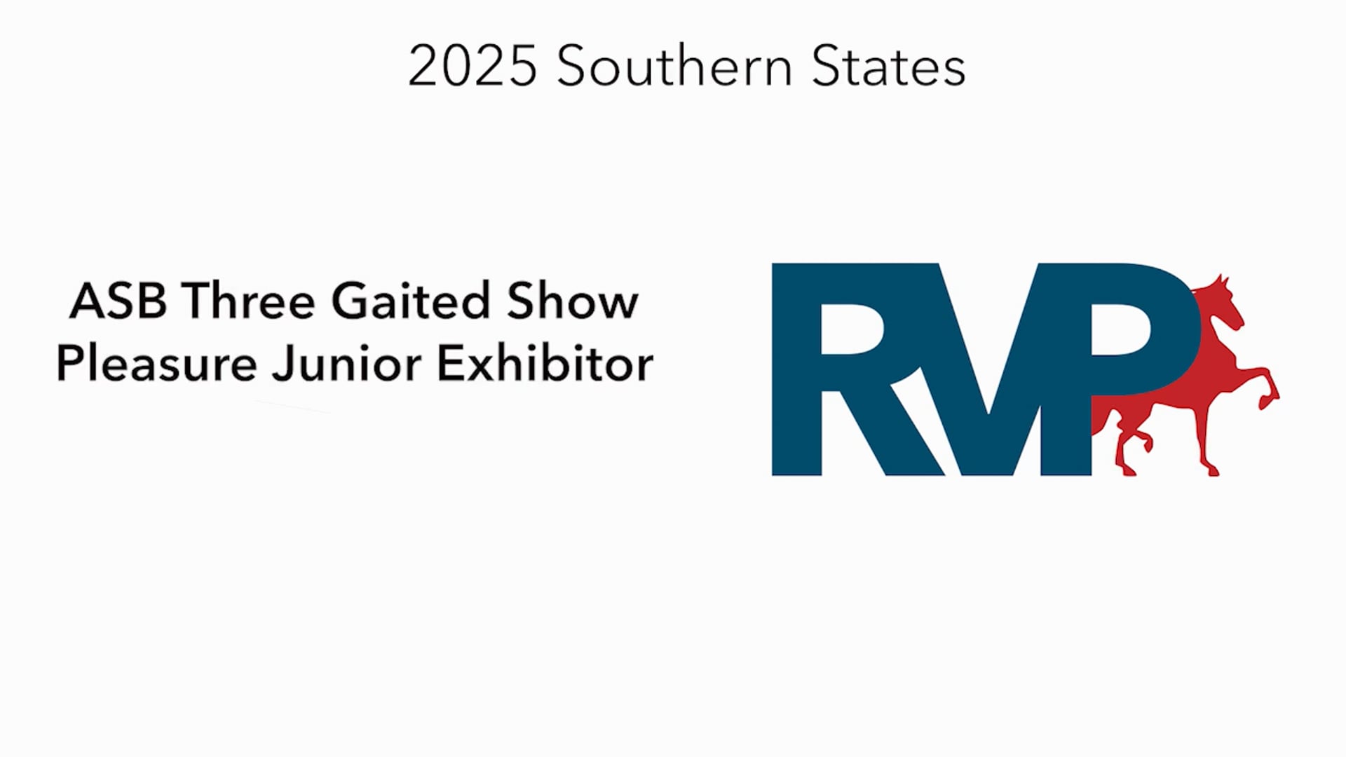 SS25 - Class 82 -  ASB Three Gaited Show Pleasure Junior Exhibitor