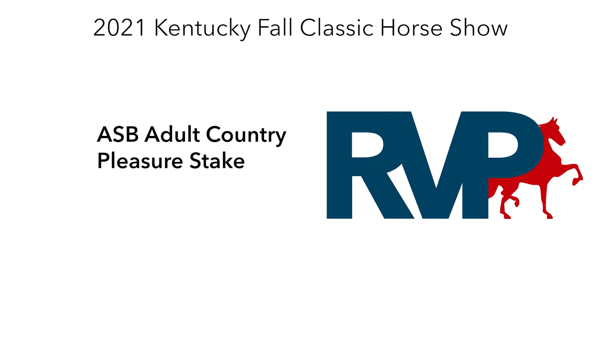 KYFC21 - Class 78 - ASB Adult Country Pleasure Stake