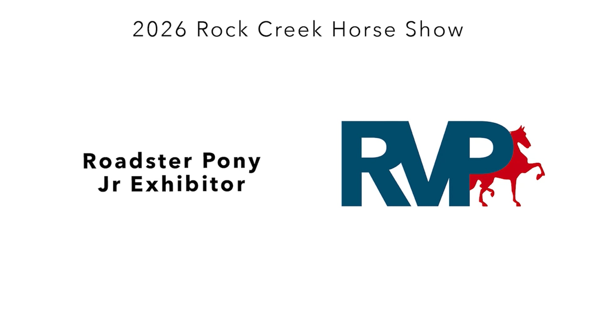 RC26 - Class 29 - Roadster Pony Jr Exhibitor