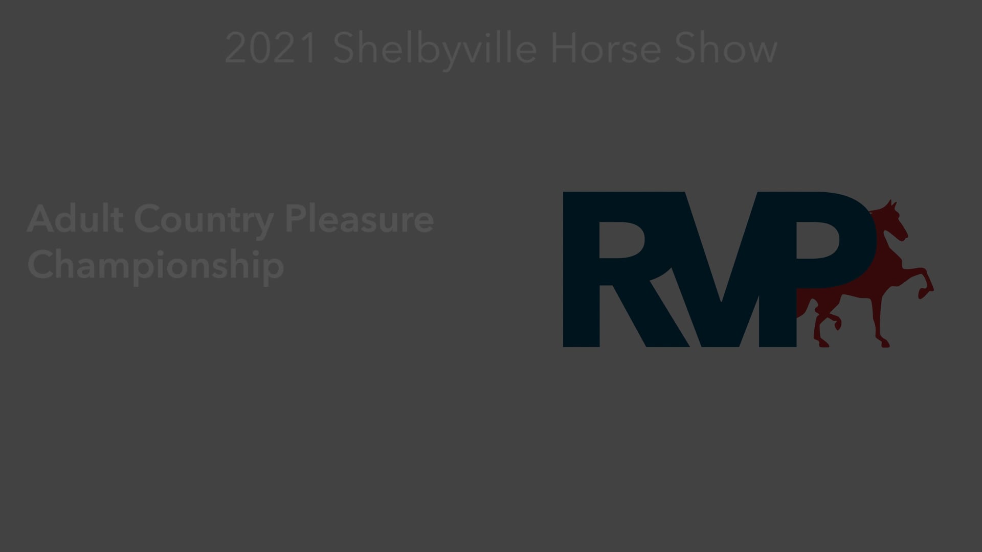 SHS21 - Class 41 -  Adult Country Pleasure Championship