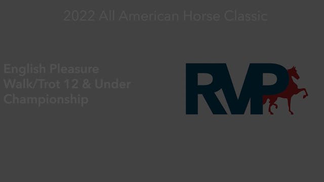 AAC22 - Class 137 -  English Pleasure...