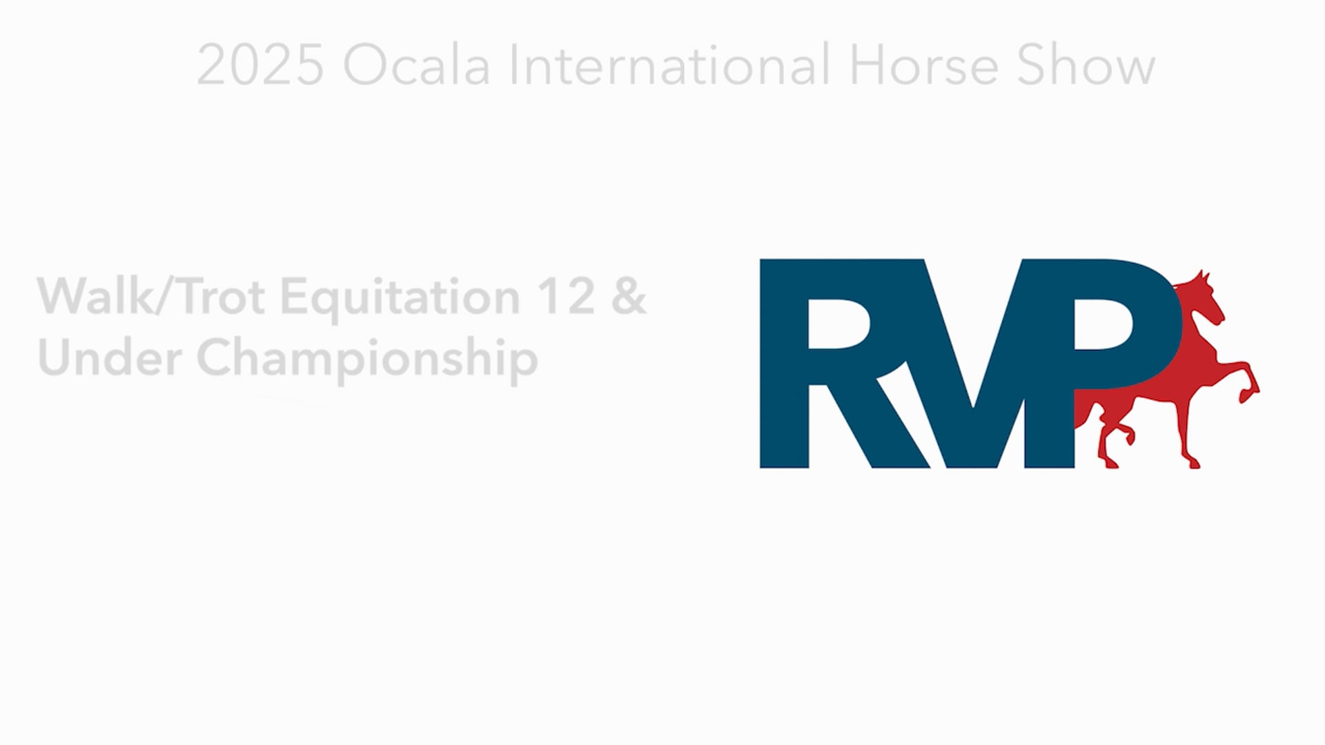 OI25 - Class 90 - Walk:Trot Equitation 12 & Under Championship