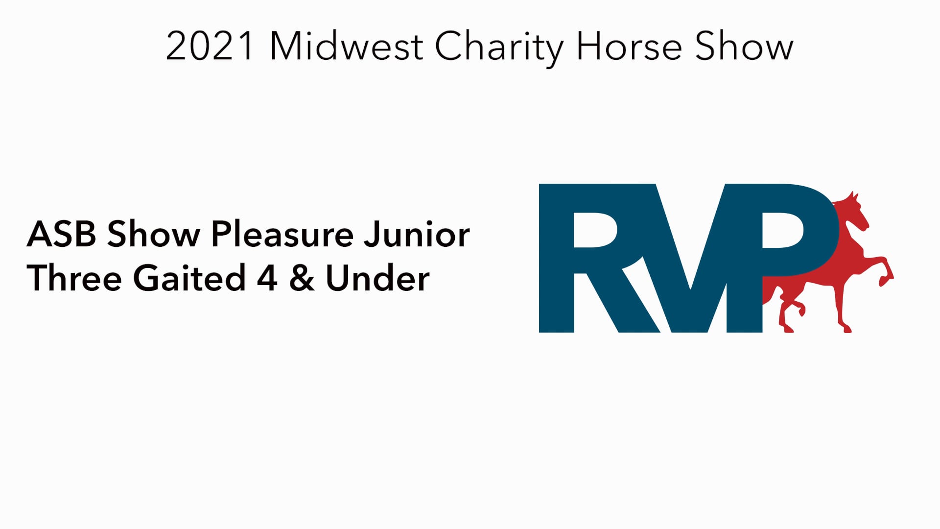 MW21 - Class 80 - ASB Show Pleasure Junior Three Gaited 4 & Under