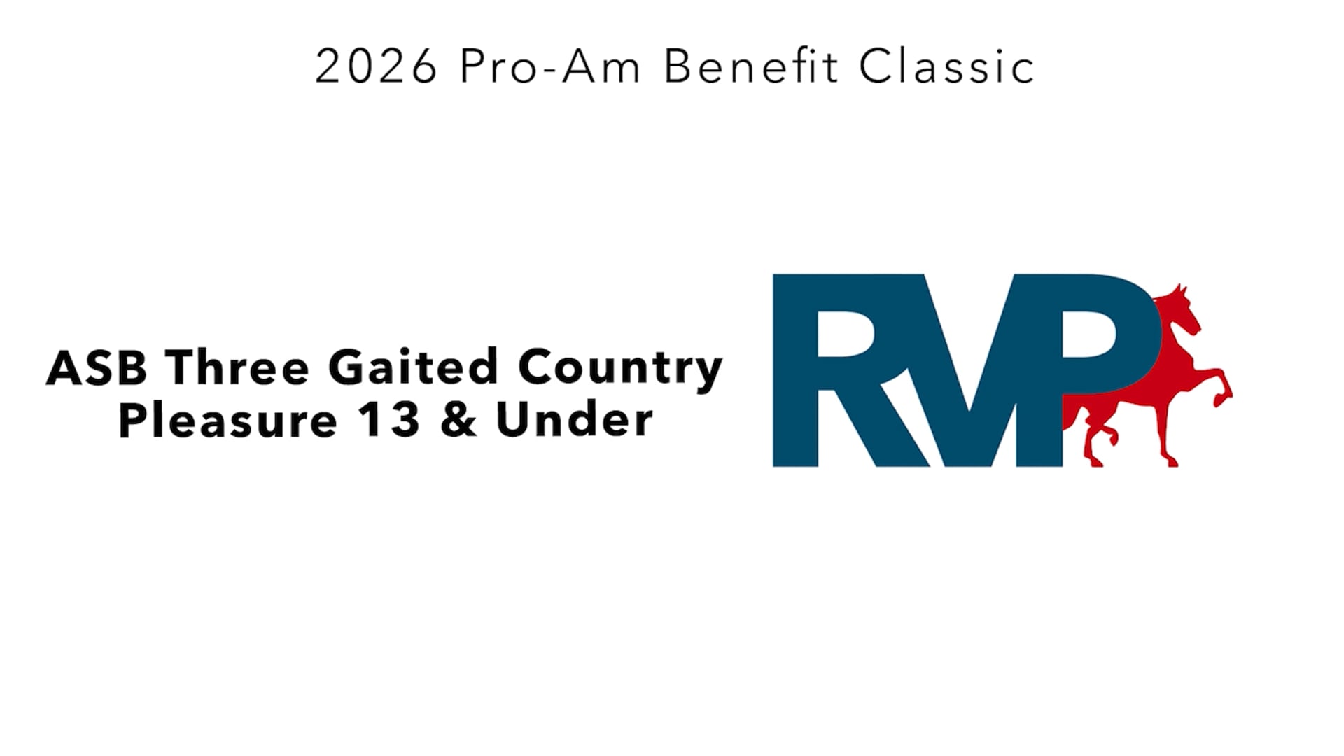 ProAm26 - Class 75 - ASB Three Gaited Country Pleasure 13 & Under