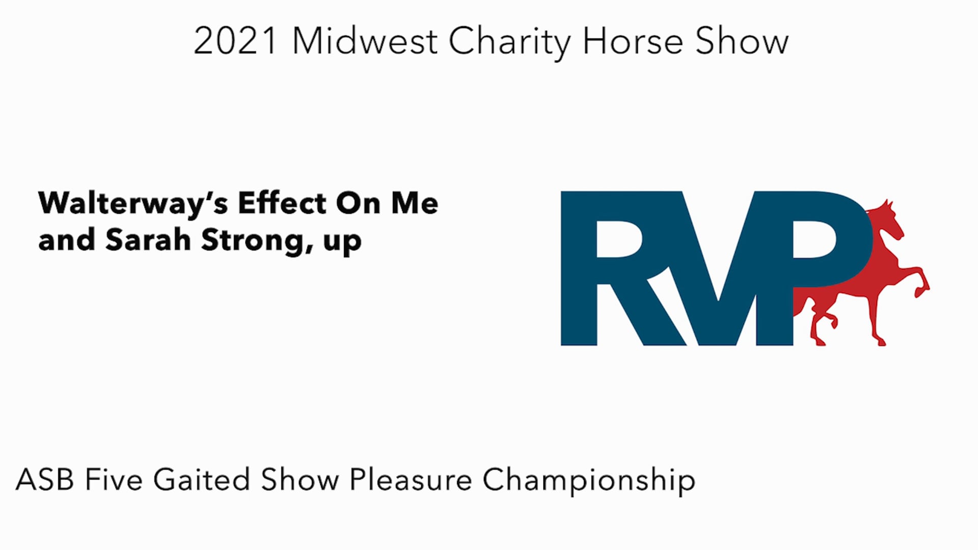 MW21 - Class 152 - Walterway’s Effect On Me and Sarah Strong, up