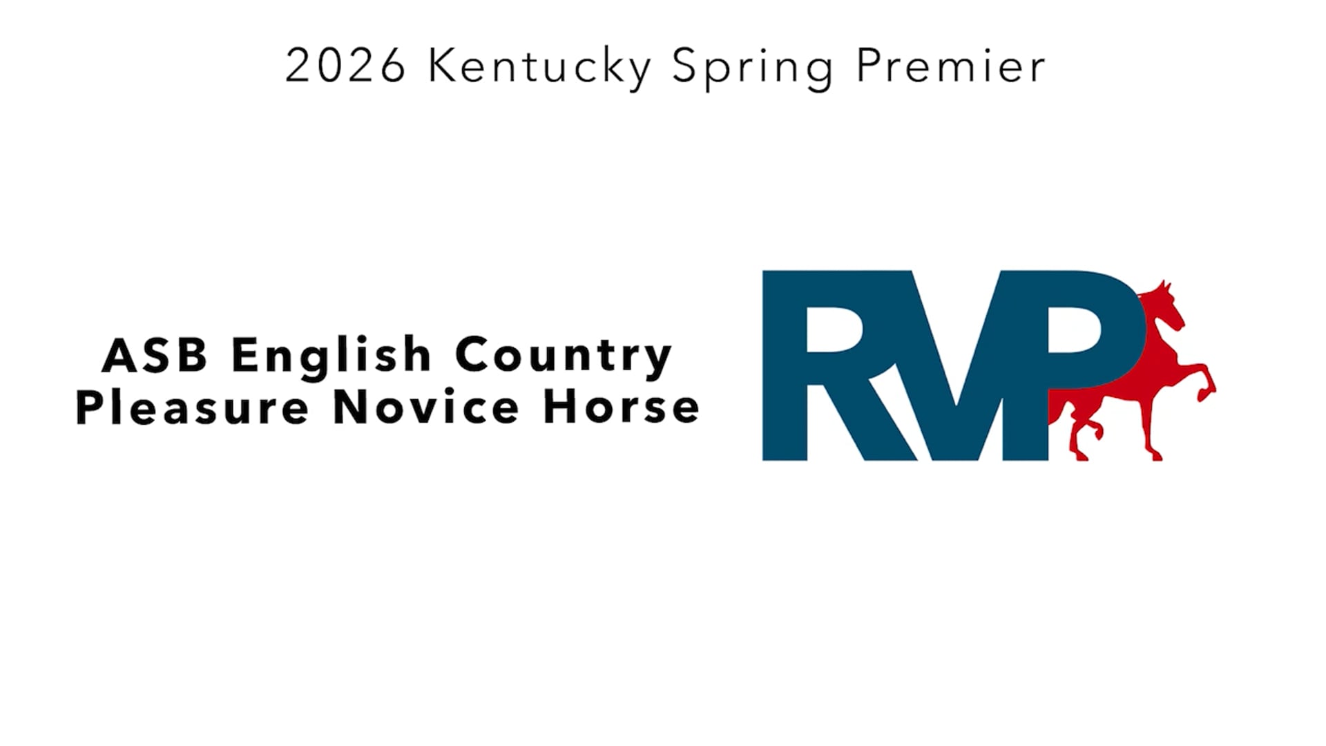 KYSP26 - Class 89 - ASB English Country Pleasure Novice Horse