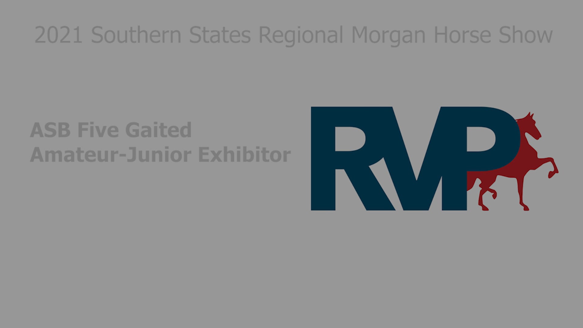 SS21 - Class 52 - ASB Five Gaited Amateur-Junior Exhibitor