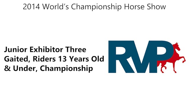 WCHS14 - Class 205 - Junior Exhibitor...