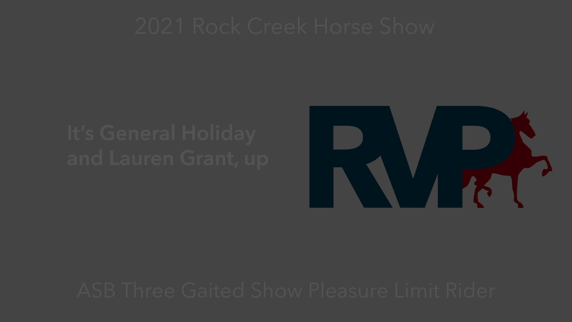 RC21 - Class 14 - It’s General Holiday and Lauren Grant, up