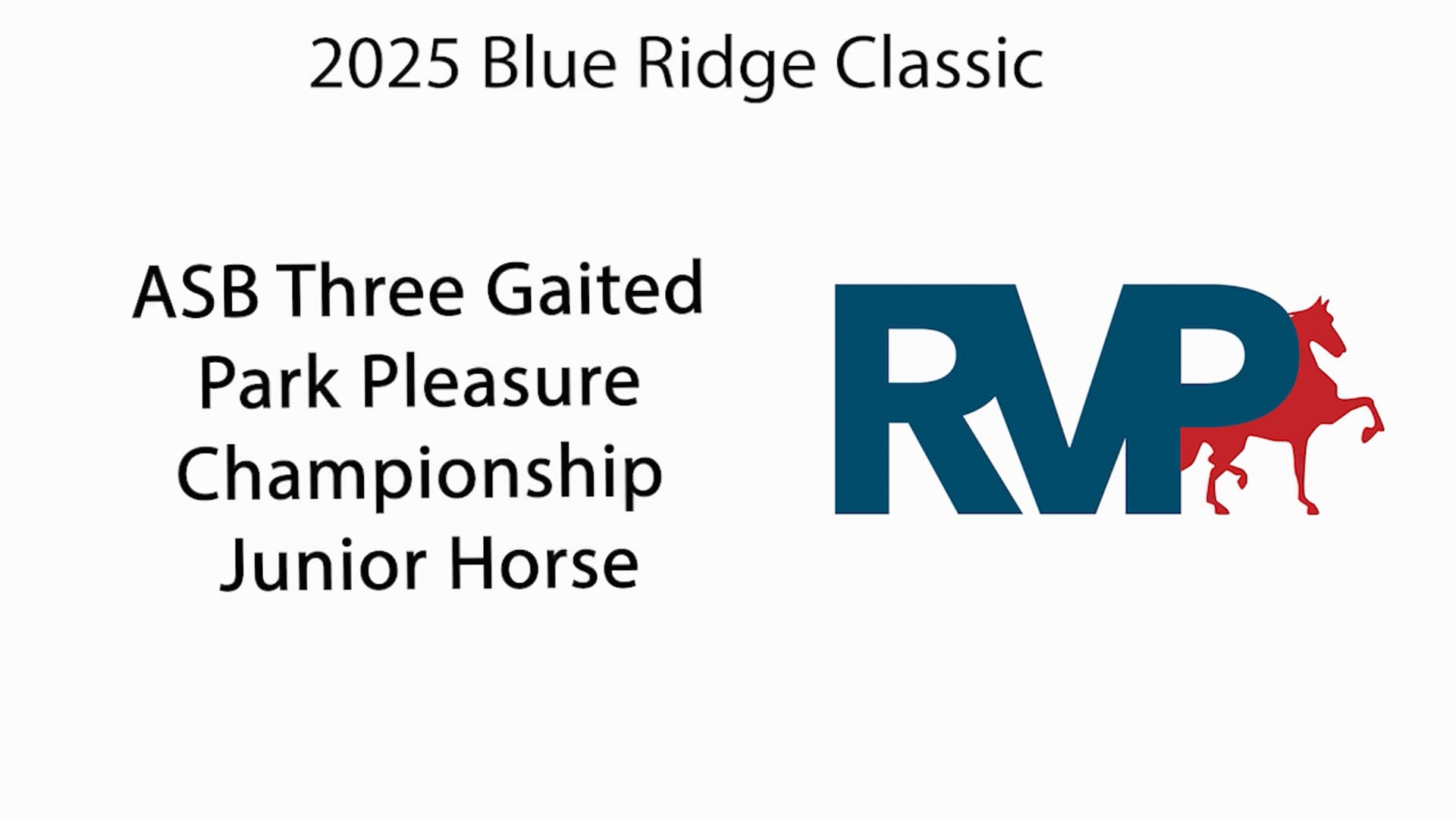 BRC25 - Class 151 - ASB Three Gaited Park Pleasure Championship Junior Horse