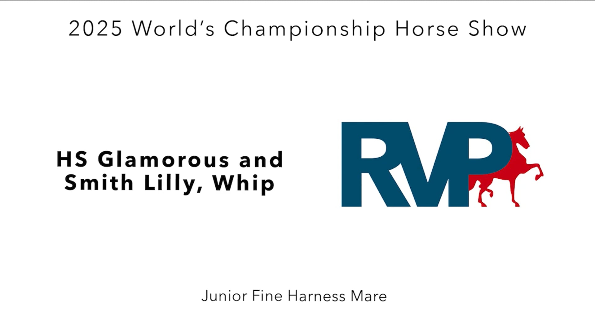 WCHS25 - Class 80 - HS Glamorous and Smith Lilly, Whip