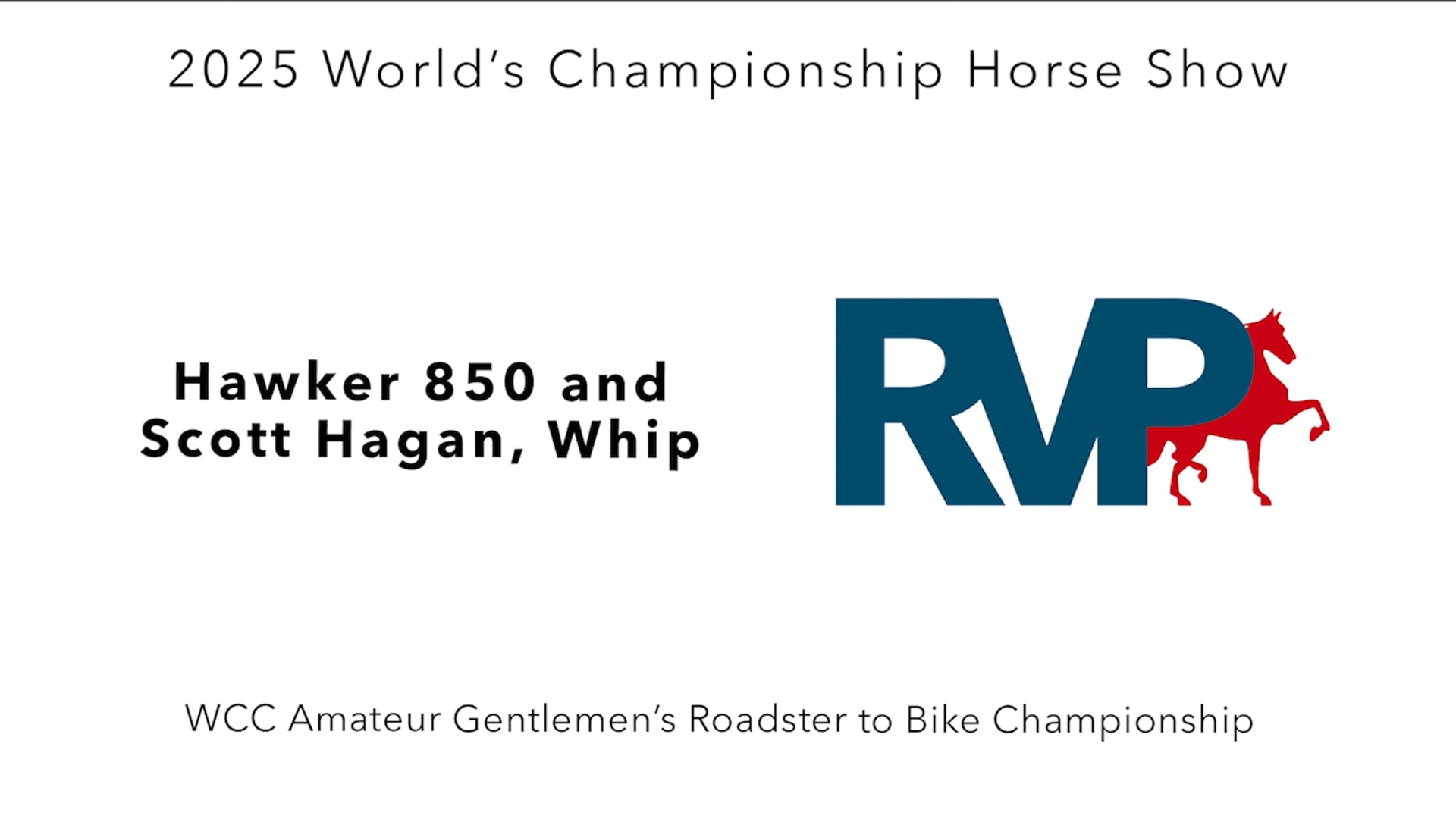 WCHS25 - Class 207 - Hawker 850 and Scott Hagan, Whip