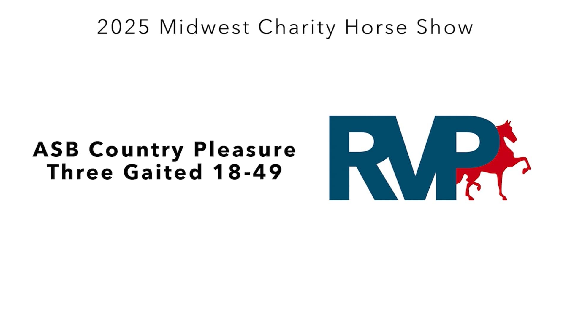 MW25 - Class 116 - ASB Country Pleasure Three Gaited 18-49