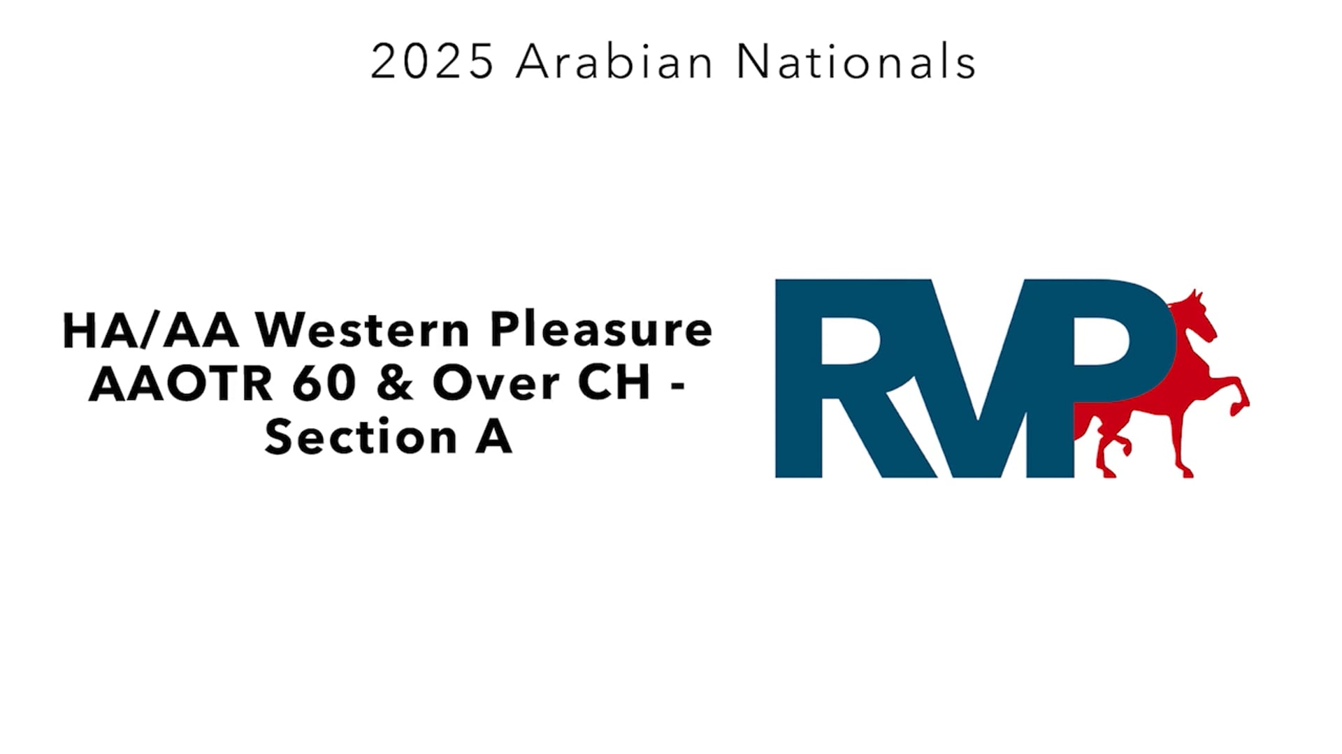 AN25 - Class 3129a - HA-AA Western Pleasure AAOTR 60  Over CH - Section A