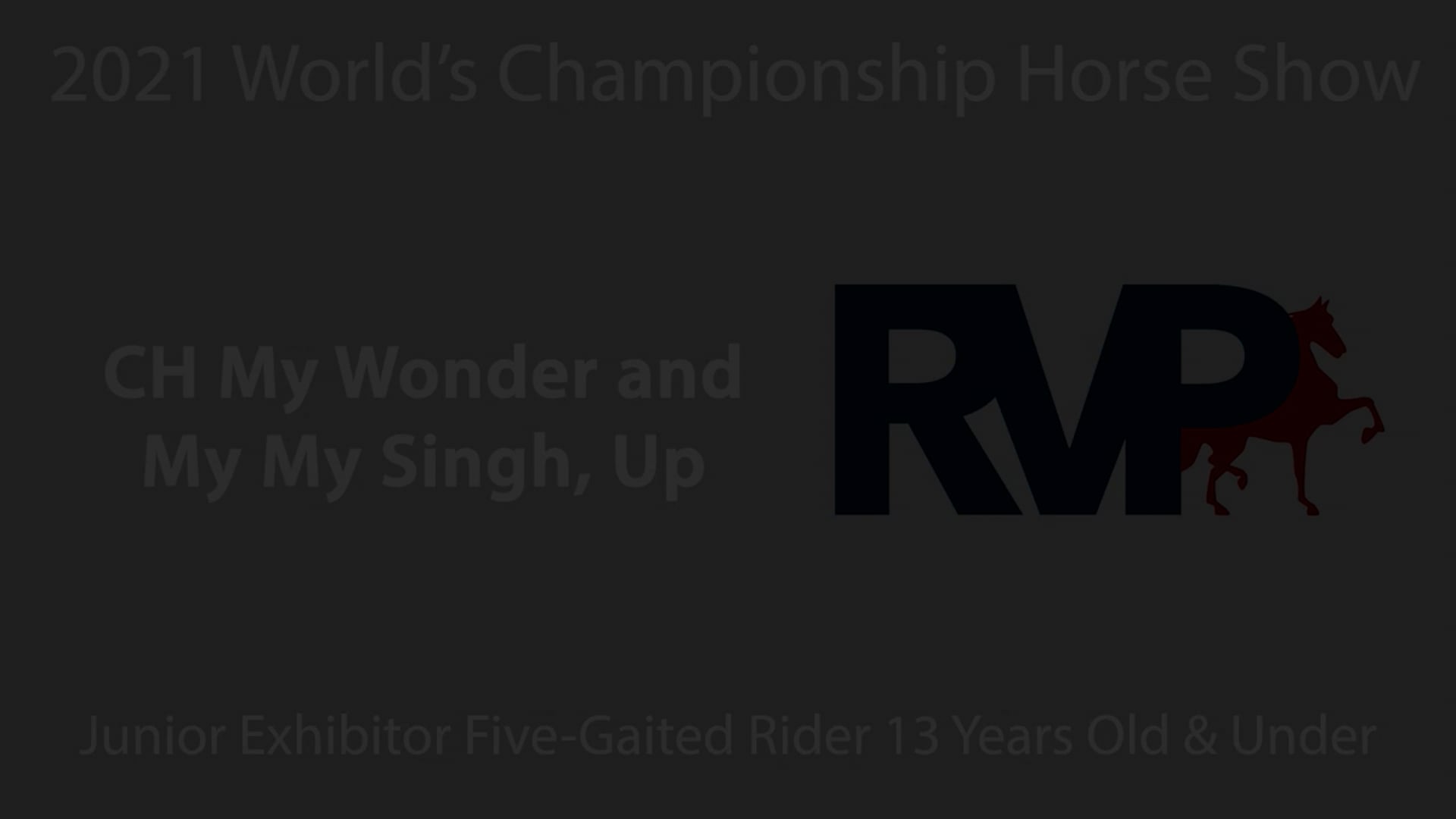 WCHS21 - Class 91 - CH My Wonder and My My Singh, Up