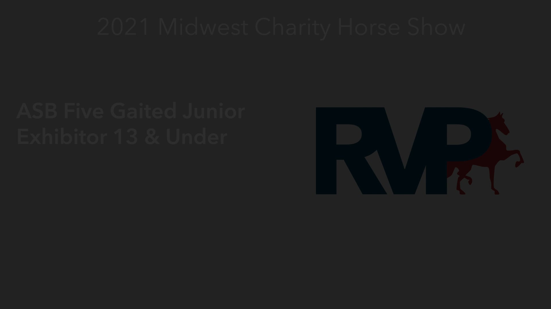 MW21 - Class 96 - ASB Five Gaited Junior Exhibitor 13 & Under